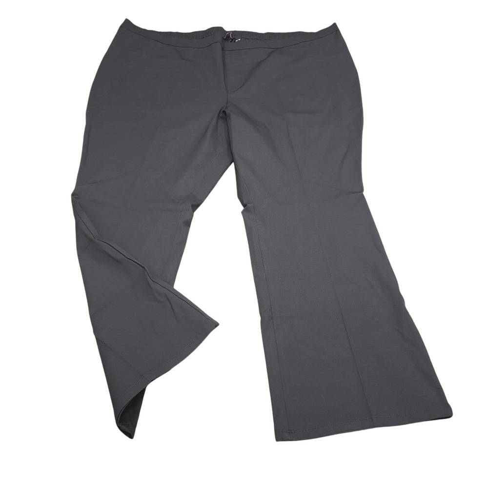 Isaac Mizrahi Live Womens Stretch Pull On Pants Black Petite Plus Size 28WP
